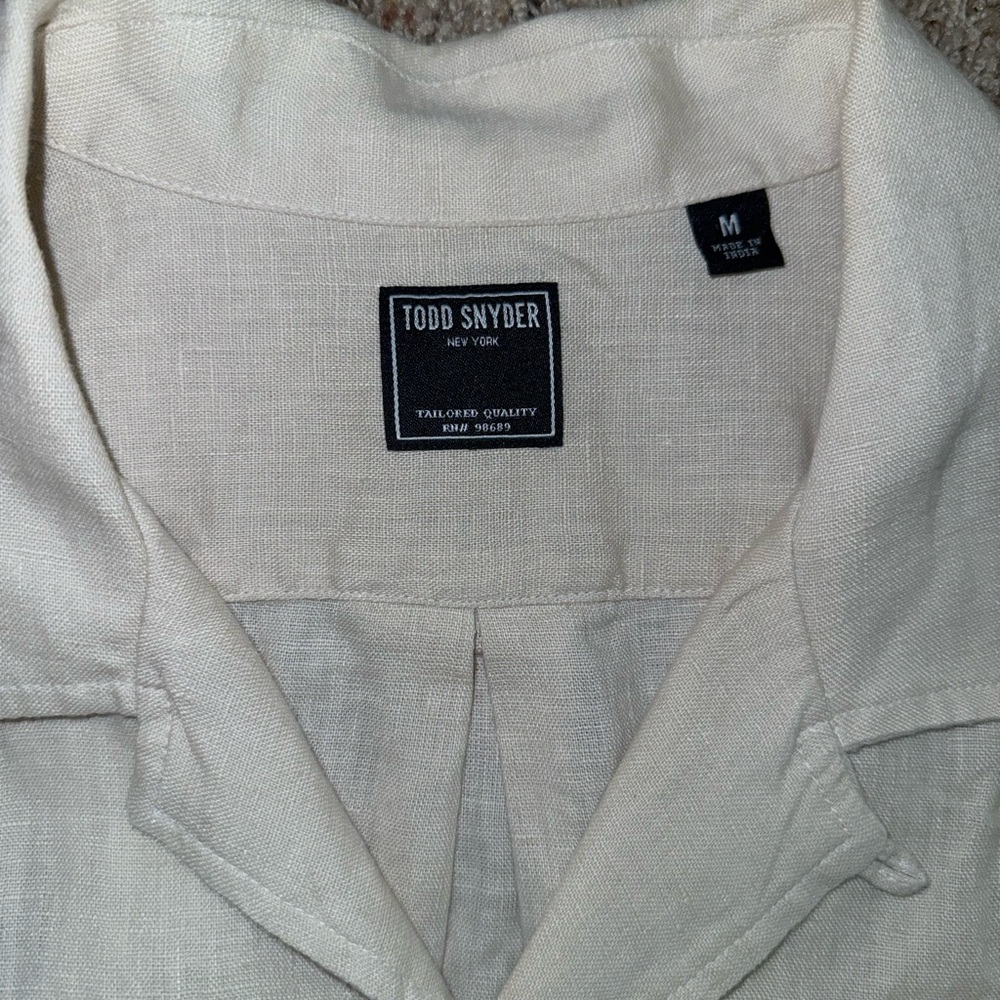 Eggshell Todd Snyder Button-Up Shirt - image 2